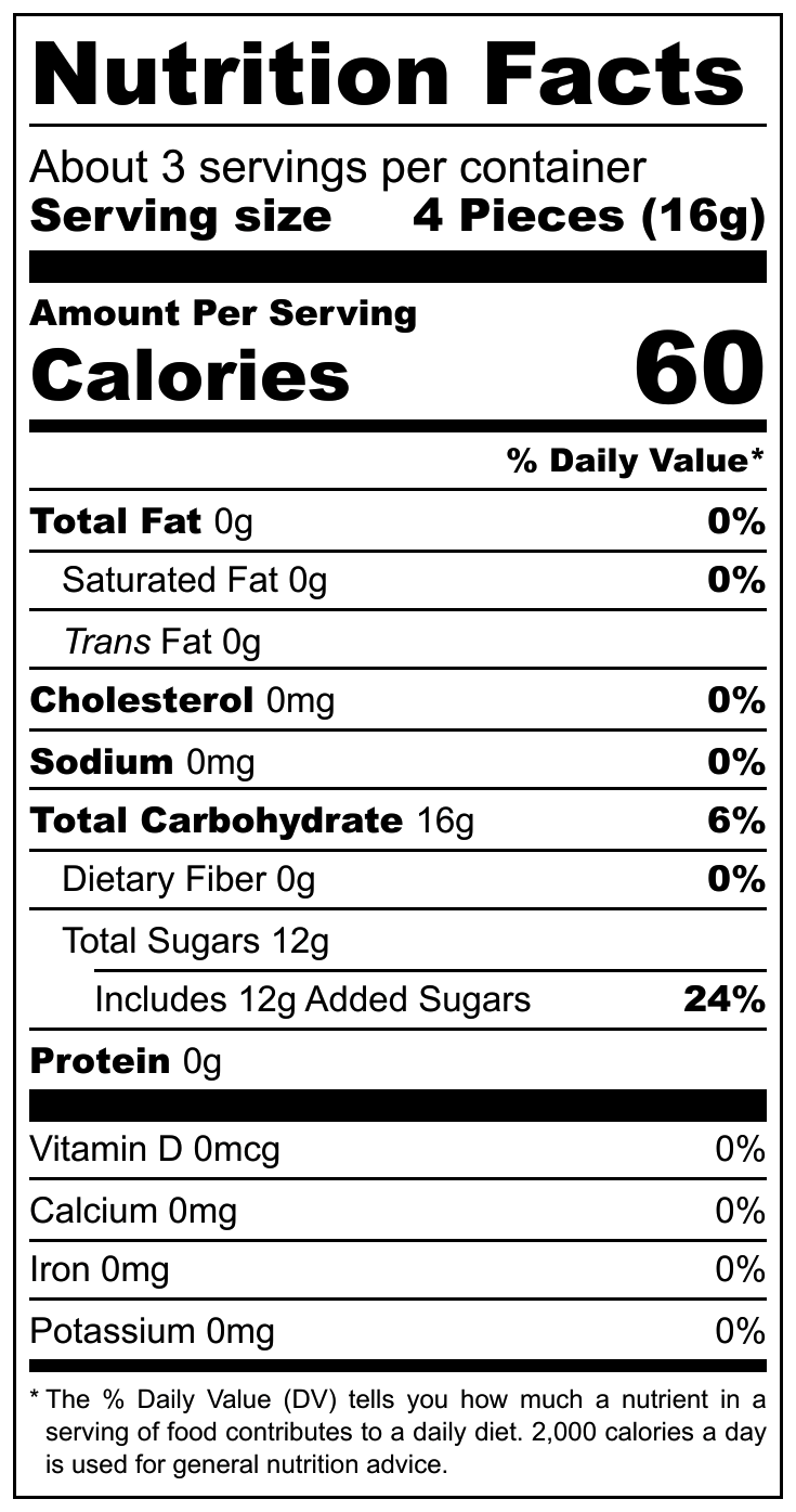 Pine Candy nutrition facts