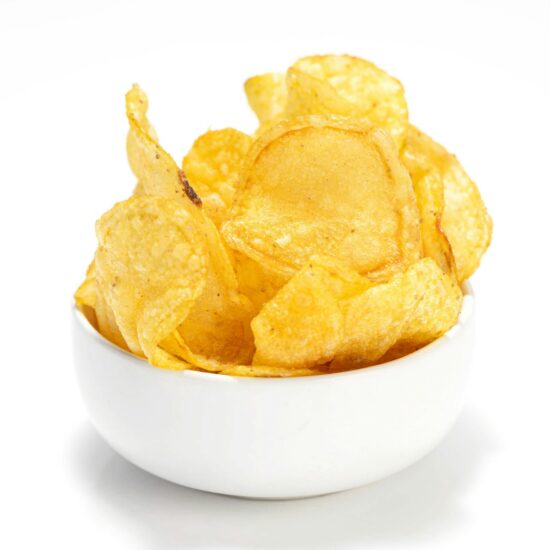 Fried Egg Potato Chips Pieces