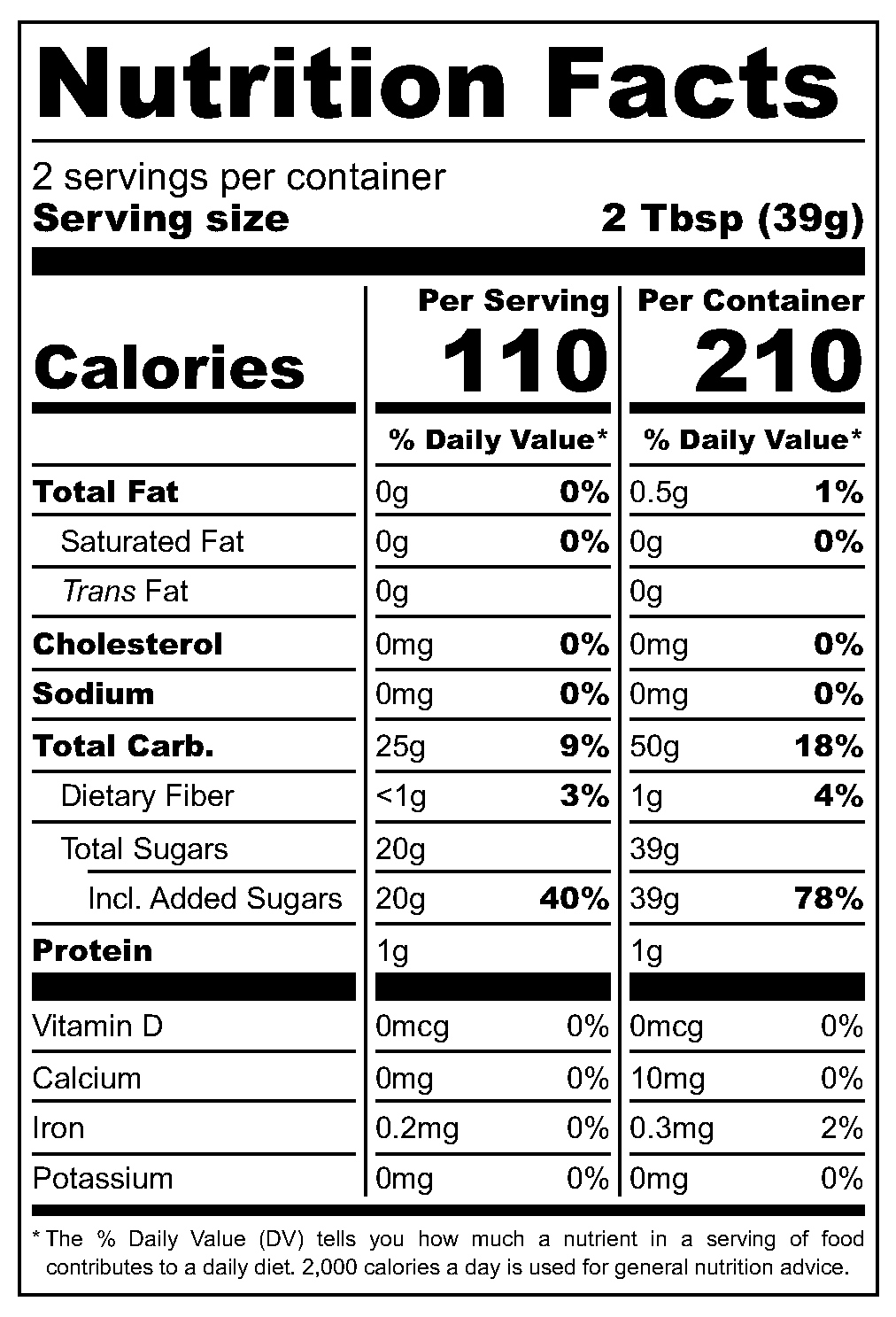Clement Faugier Crème de Marrons de l’Ardèche nutritional label