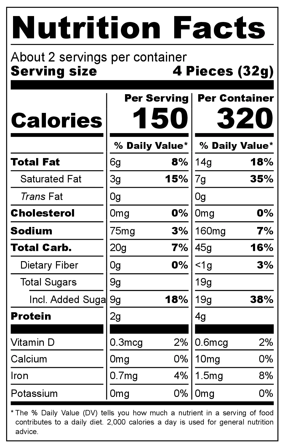 Soursop Wafers nutrition facts