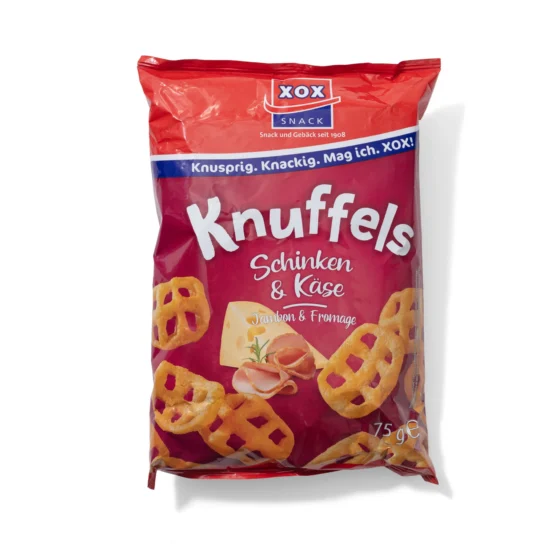 Knuffels Ham & Cheese Corn Puffs Package