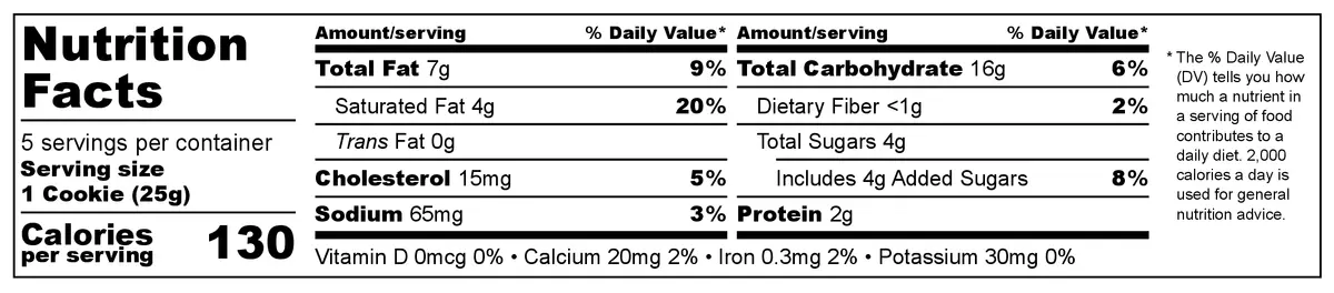 All Butter Shortbread Petticoat Tails nutrition facts