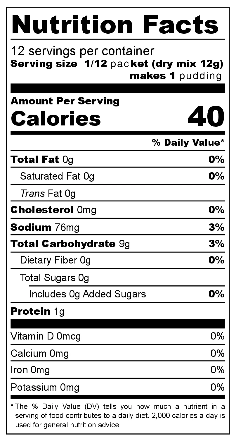 Yorkshire Pudding & Pancake Mix nutrition facts