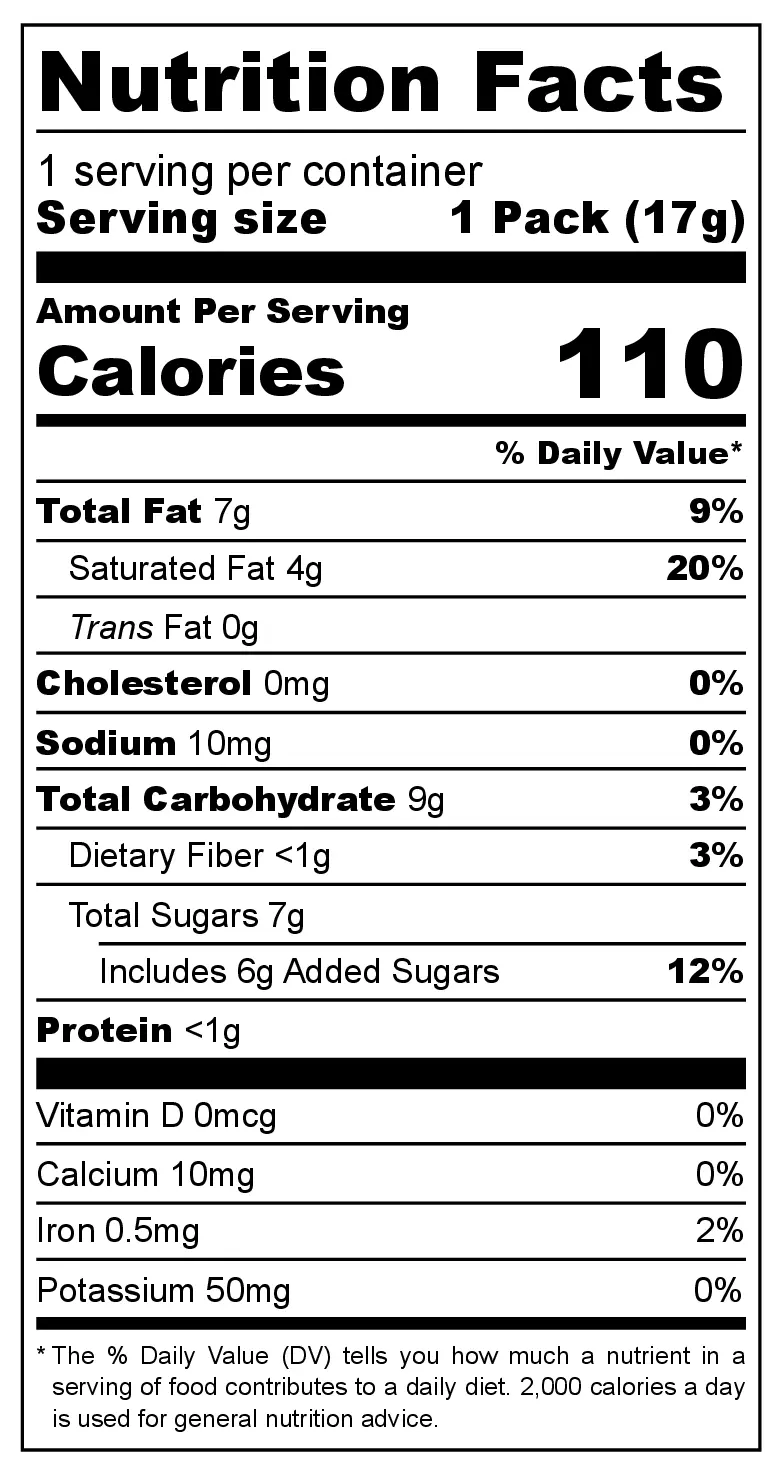 Serenata Milk Chocolate Cocoa Cream-Filled Wafer nutrition facts