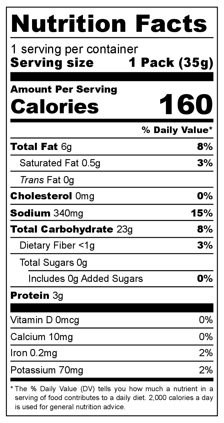 Mr Tarallino Tomato & Oregano Oven Baked Crackers nutrition facts