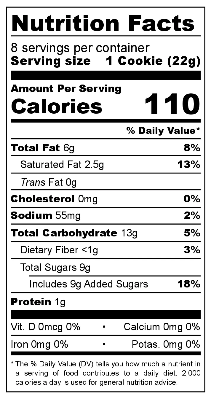 Nougatelli Hazelnut Creme Filled Cookies nutrition facts