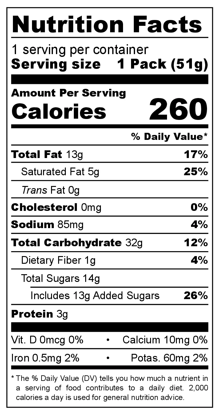 Lush Mosaic nutrition facts