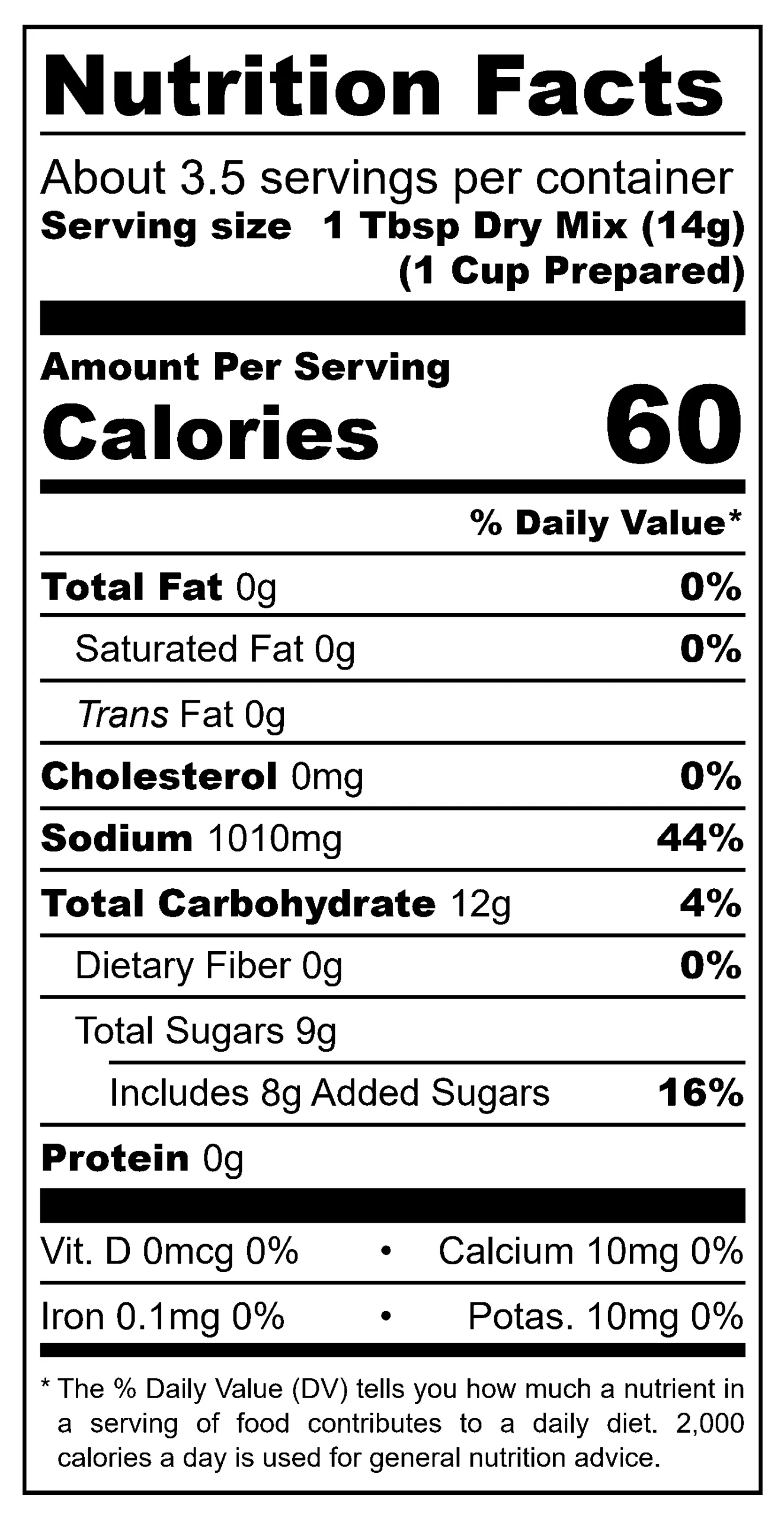 Pickling Spice Mix nutrition facts
