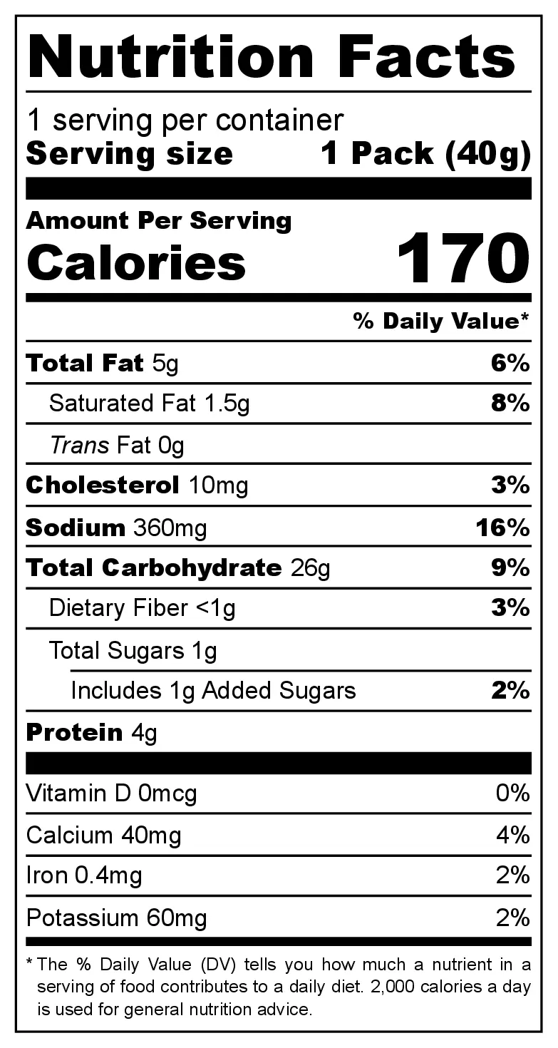 Kritsinaki Feta-Oregano Mini Bread Sticks nutrition facts