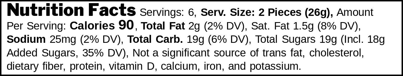 Apple Candies nutrition facts